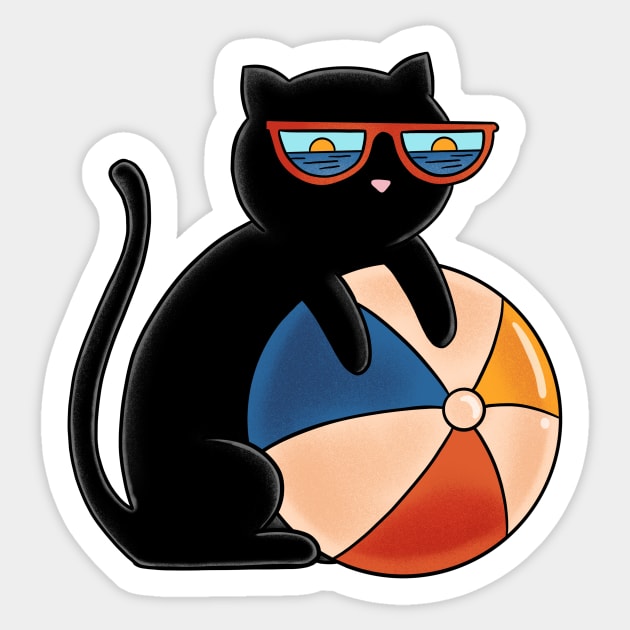 Cat Vacation Sticker by coffeeman